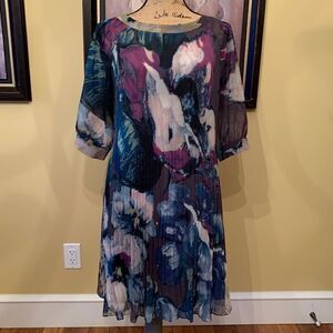 Ted Baker Pleated Dress with slip sz 2